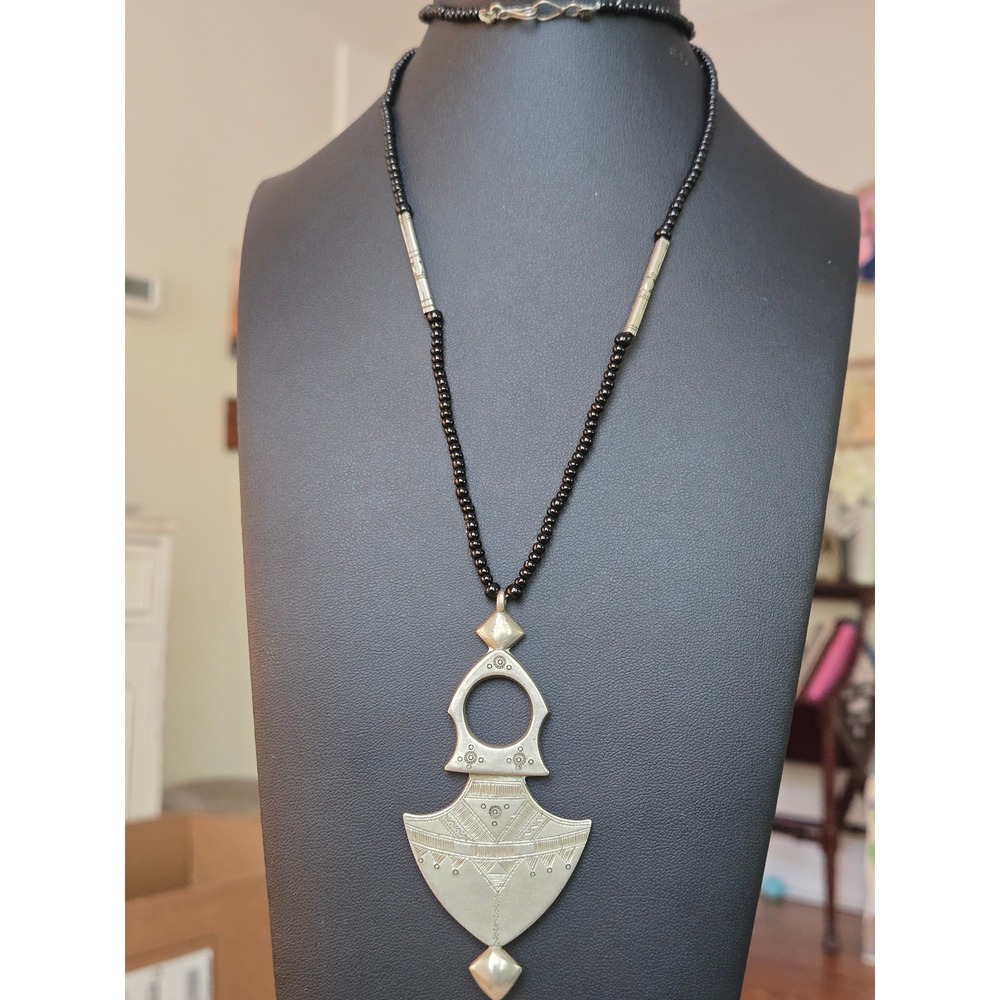 Tuareg Berber Cross Pendant Necklace Artisan Vintage